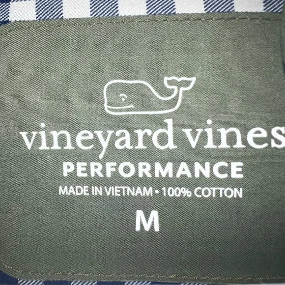 EUC Vineyard Vines Green Raincoat with Blue Gingham Cuffs - Picture 2 of 3